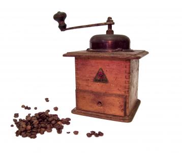 咖啡研磨机, 咖啡, 磨床, 木制, 厨房, 旧咖啡研磨机