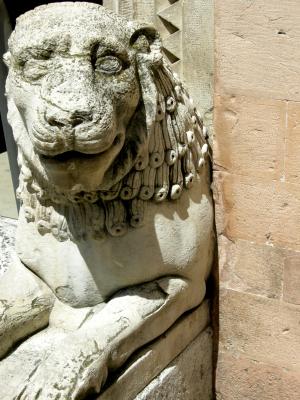 狮子座, 石头, 雕塑, 门户网站, 门, 青铜器, 大理石