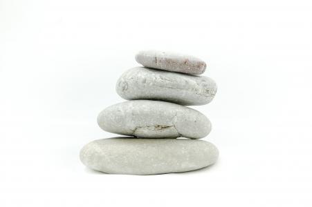 石头, 石头, 在白色背景, 禅宗, 冥想, 心灵的宁静, 堆栈