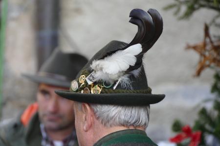 帽子, 羽毛, 接触, 民间的节日, 每年的市场, 巴伐利亚, 服装