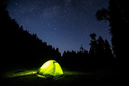 绿色, 露营, 帐篷, 夜间, 黑暗, 晚上, 蓝色