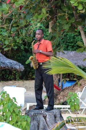 牙买加, 萨克斯管, 音乐, 海滩, 音乐家, 爵士乐, 戏剧