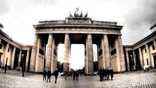 柏林, 勃兰登堡门, 德国, 具有里程碑意义, quadriga, 建设, 资本