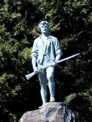 雕像, 民兵, 列克星敦马萨诸塞, 历史, 战争, 革命, 美国