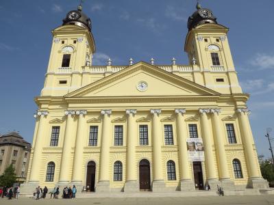 德布勒森匈牙利, 教会, 黄色, 德布勒森的伟大教堂, 游览, 城市, 观光