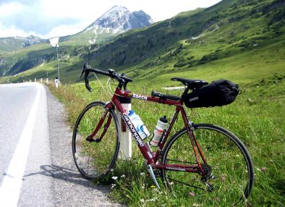 公路自行车, transalp, 通过, 高山, 奥地利, 蒂罗尔, 高