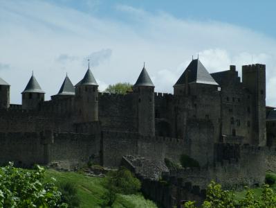 卡尔卡松, 城堡, 堡垒, 法国, 老, 历史, 建筑