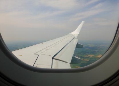 窗口, 靠窗的座位, 飞机, 视图, 景观, 飞, 旅行