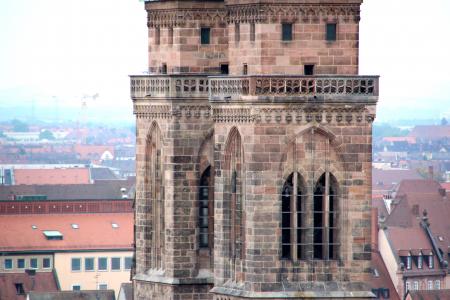 屋顶, 德国, 天窗, 城市, 建筑, 纽伦堡, 教会