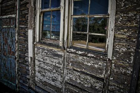 窗口, 破烂, 剥皮, 油漆, 乡村, 风化, 年龄