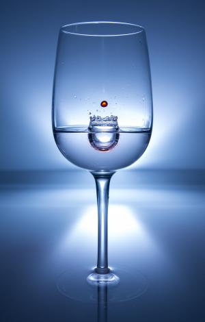 葡萄酒杯, 滴灌, 高速度, 液体, 喷雾, 水一滴, 飞溅