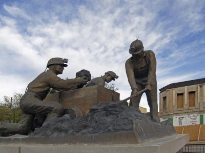雕像, 特立尼达和多巴哥, 新墨西哥, 美国, 煤矿工人, 采矿, 雕塑