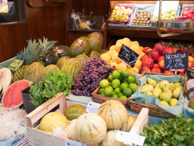 水果, 市场, 甜瓜, 葡萄, 巴塞罗那, 梨, 石灰