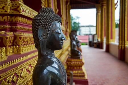 寺, 雕像, 亚洲, 佛, 佛教, 神, 老挝