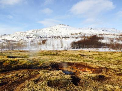 冰岛, 间歇泉, 沸腾, 冰, 消防, 雪, 自然