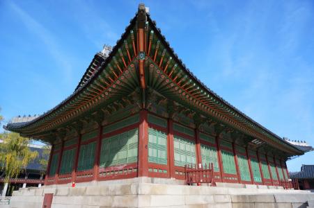 景福宫宫, 宫, 宫殿, 天空, 韩国文化, 文化, 紫禁城