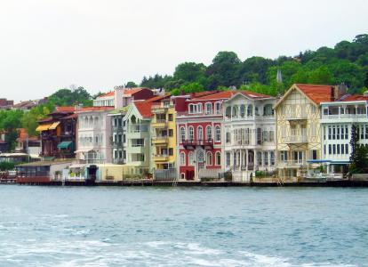 博斯普鲁斯海峡, 土耳其, 伊斯坦堡, 家园, 房子外墙, 颜色, 彩色房屋