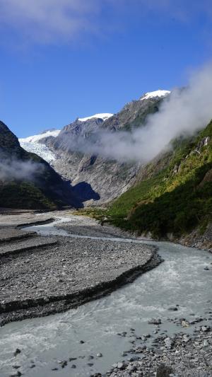 弗兰茨约瑟夫冰川, 新西兰, 南岛, 岩石, 南阿尔卑斯山, 风景摄影, 山