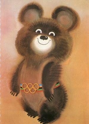 奥运会, 吉祥物, 玩具熊, 动物, 有毛, 插图