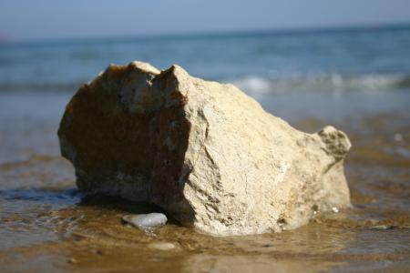 石头, 希腊, 克里特岛, 海岸, 海滩