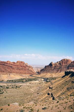 荒芜, 沙漠, 干, 大峡谷, 公路, 州际70在犹他州, 景观