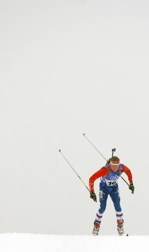 滑雪者, 越野, 雪, 冬天, 男性, 竞争, biathalon