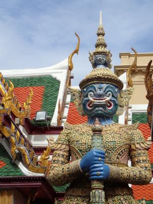 曼谷, 皇家宫殿, 恶魔, 泰国, 建筑, 文化, 亚洲