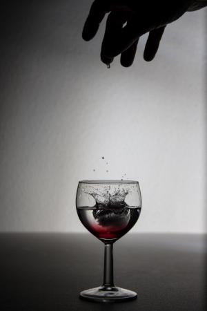 喝, 葡萄酒杯, 冰, 冰, 手, 玻璃