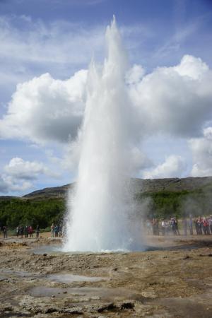 间歇泉, strokkur, 冰岛, 喷泉, 水柱, 热, 爆发