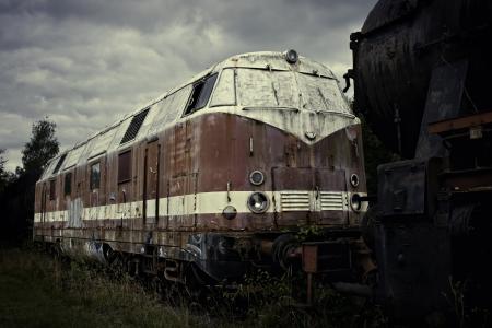 旧火车, 残骸, 火车, 铁路, 火车车厢, 已过时, 关闭