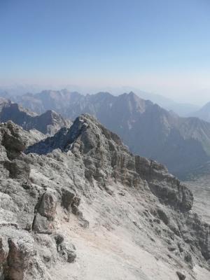 祖格峰, 岩石, 高山, 遥远的视图, 视图