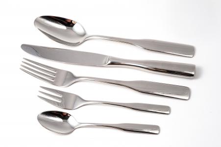 餐具, 餐具, 叉子, 刀, 闪亮, 银器, 勺子