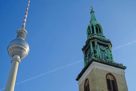 圣玛丽大教堂, 柏林, 建设, 建筑, 教会, 从历史上看, 尖塔