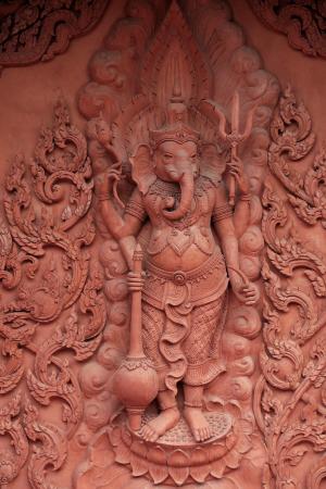 寺, 泰国, 苏梅岛, 宗教, 红色雕像