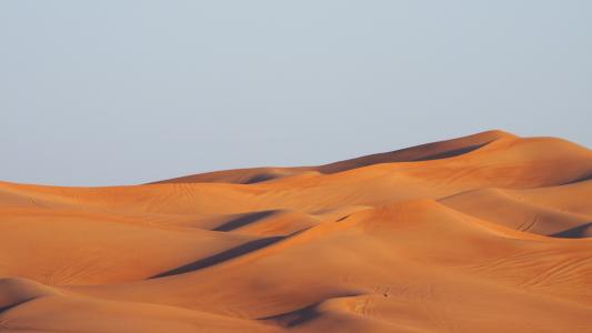 沙漠, 沙丘, 小山, 沙子, 阳光