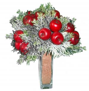 apfeldeco, 德科, 圣诞装饰品, weihnachtsdeco, 花瓶, 安排, 红红的苹果
