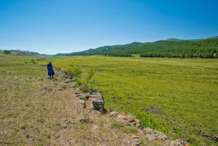 景观, 鲍嘉村, 蒙古, 自然, 徒步旅行, 山, 户外