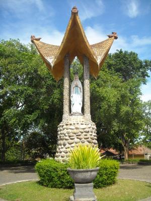 雕塑, 玛丽亚, 教会, 天主教, kediri, 印度尼西亚语