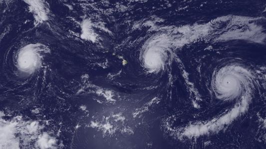 飓风, 公斤, 伊格纳西奥, 希梅纳, 夏威夷, 太平洋, 国际空间站