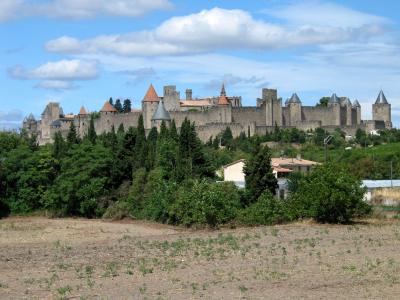 城堡, 卡尔卡松, 法国, 堡垒, 建筑, 中世纪, 墙上