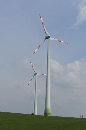 风力发电, 转子, 能源, 生态能源, windräder, 当前, 蓝蓝的天空