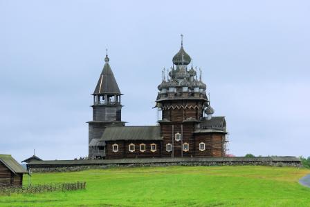 俄罗斯, 卡累利阿, 教会, 木建筑, 吉岛, 建筑, 历史