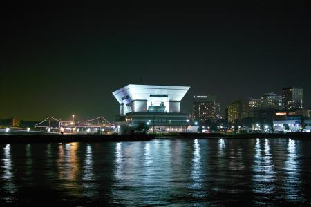 夜景, 端口, 横滨, 码头