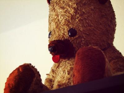 泰迪, 熊, 玩具, 孩子, 宝贝, 可爱, 棕色