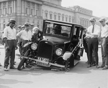 汽车, 缺陷, 破碎, 汽车残骸, 美国, 1923, 而作