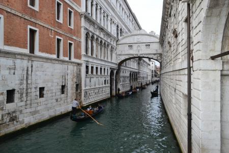 威尼斯, 吊船, 意大利, 宫, 通道, 威尼斯人, 桥梁