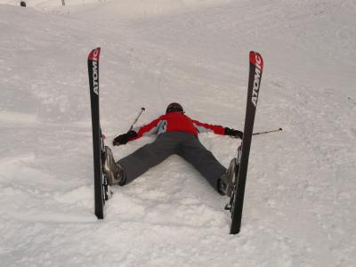 滑雪者, 累了, 关注, 滑雪, 雪, 用尽了, 人类