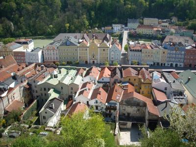 博格豪森, 上部巴伐利亚, 中世纪, 历史文化名城, 老城广场, 寻找奥地利, 城堡风景