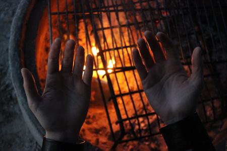 篝火, 热, 手, 人类的手, 囚犯