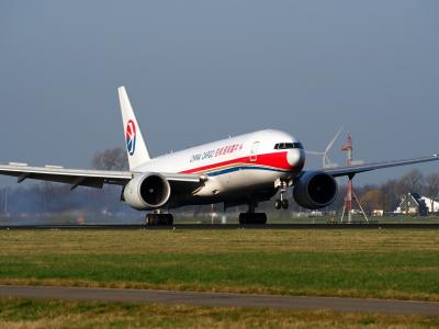 中国货运航空公司, 波音 777, 飞机, 飞机, 着陆, 机场, 运输